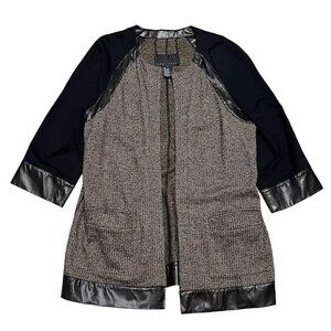 Yansi Fugel Designer Casual Work Office Light Cardigan Sweater Womens Large